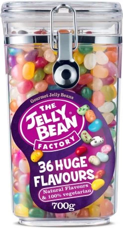 Voedsel Winkel 39 The Jelly Bean Factory Snoeppot à 700 G Snoep - 36 Huge Flavours Jelly Beans