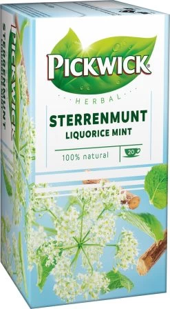 Pickwick Sterrenmunt Kruidenthee - 4 X 20 Zakjes -Voedsel Winkel 662x1200 3
