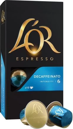 L'OR Espresso Decaffeinato Koffiecups - Intensiteit 6/12 - 10 X 10 Capsules -Voedsel Winkel 686x1200