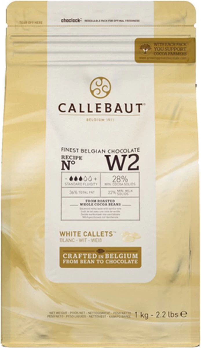 Callebaut Chocolade Callets - Wit - 1 Kg 1 Callebaut Chocolade Callets - Wit - 1 Kg