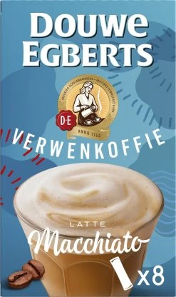 Douwe Egberts Verwenkoffie Latte Macchiato Oploskoffie - 5 X 8 Zakjes -Voedsel Winkel 713x1200 5
