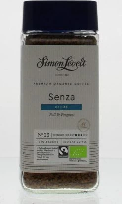Simon Lévelt | Cafeïnevrije Oploskoffie Premium Organic Coffee - 100g -Voedsel Winkel 720x1200