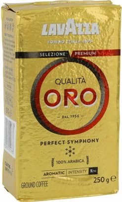 Lavazza Qualita Oro Gemalen / Filterkoffie - 250 Gram Krimp X20 -Voedsel Winkel 727x1200