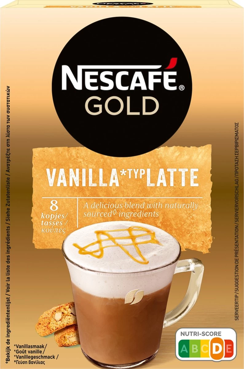 Nescafé Gold Latte Vanille Oploskoffie - 6 Doosjes à 8 Zakjes 3 Nescafé Gold Latte Vanille Oploskoffie - 6 Doosjes à 8 Zakjes - Afbeelding 3