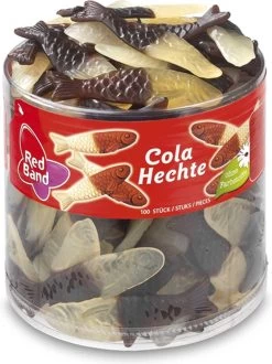 Red Band Cola Vissen 1 Pot à 100 Stuks - Zacht Snoep - Winegums Met Cola Smaak - Zoet -Voedsel Winkel 898x1200