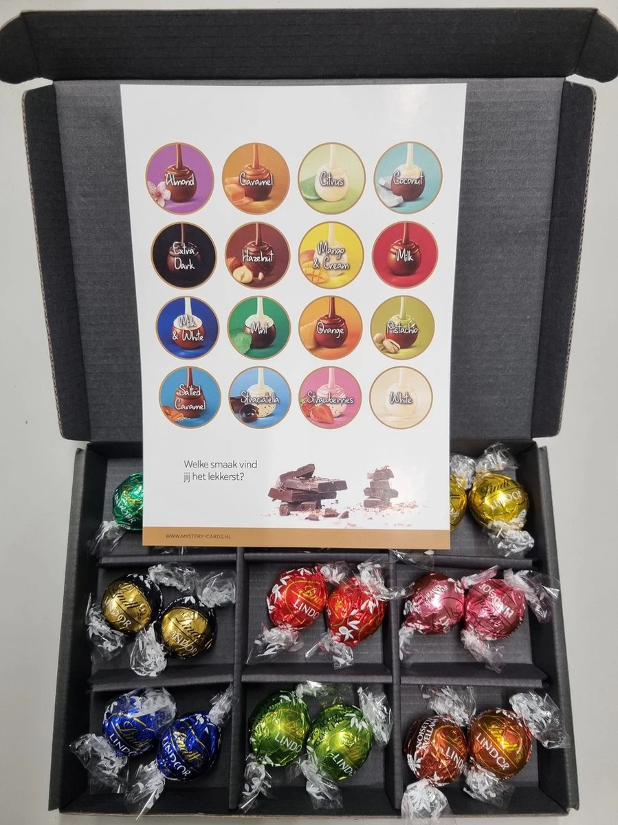 Chocoladecadeau - Chocolade Ballen Proeverij Pakket | Chocolade Pakket Met 9 Verschillende Chocolade Smaken Lindt Chocolade Met Mystery Card 'Happy Valentine's Day' Met Persoonlijke (video)boodschap | Cadeaupakket | Feestdagen Box | Chocolade Cadeau 3 Chocoladecadeau - Chocolade Ballen Proeverij Pakket | Chocolade Pakket Met 9 Verschillende Chocolade Smaken Lindt Chocolade Met Mystery Card 'Happy Valentine's Day' Met Persoonlijke (video)boodschap | Cadeaupakket | Feestdagen Box | Chocolade Cadeau - Afbeelding 3