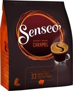 Senseo Caramel Koffiepads - 2/9 Intensiteit - 10 X 32 Pads -Voedsel Winkel 973x1200