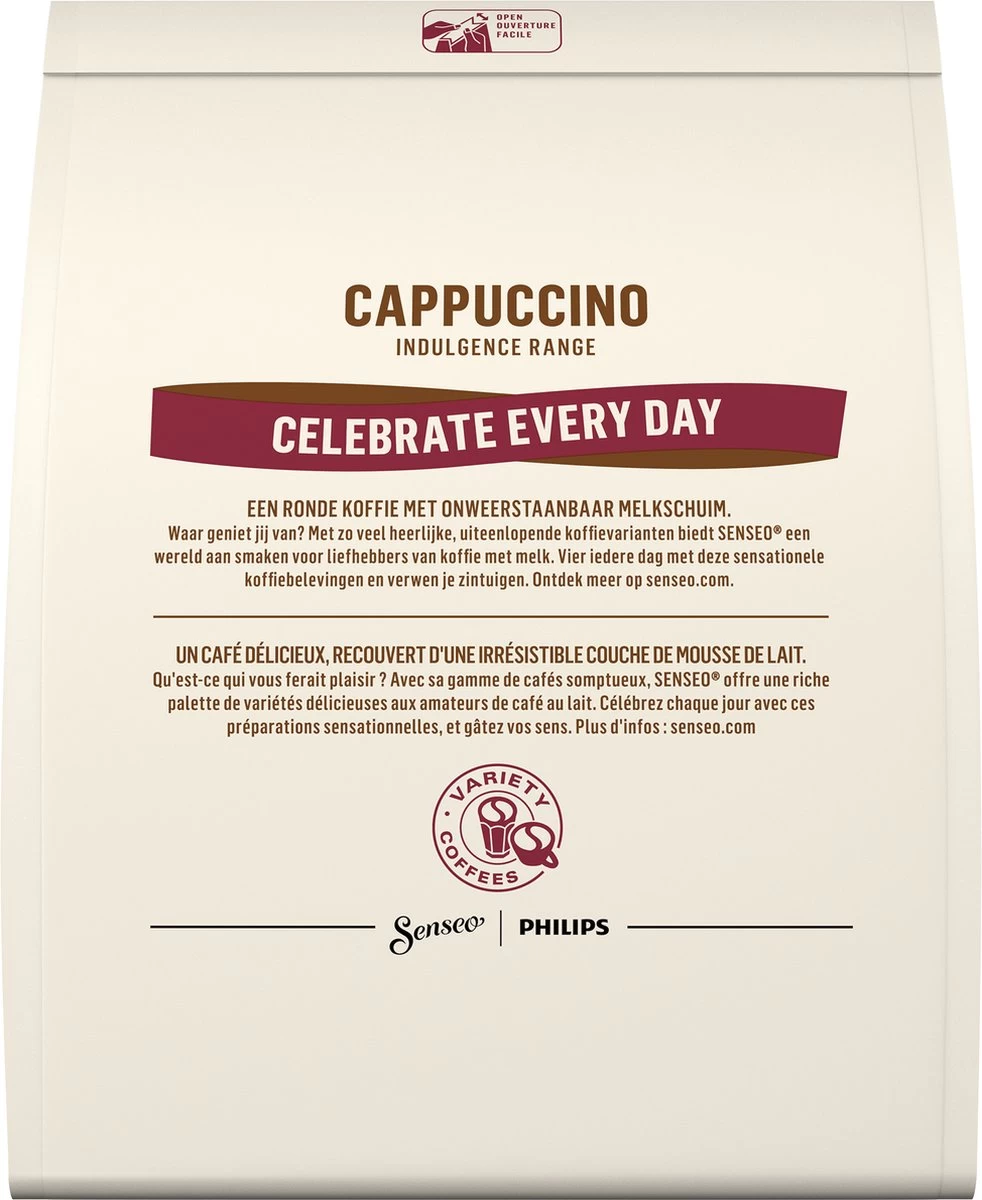 Senseo Cappuccino Koffiepads - 2/9 Intensiteit - 4 X 16 Pads - Voordeelverpakking 2 Senseo Cappuccino Koffiepads - 2/9 Intensiteit - 4 X 16 Pads - Voordeelverpakking - Afbeelding 2